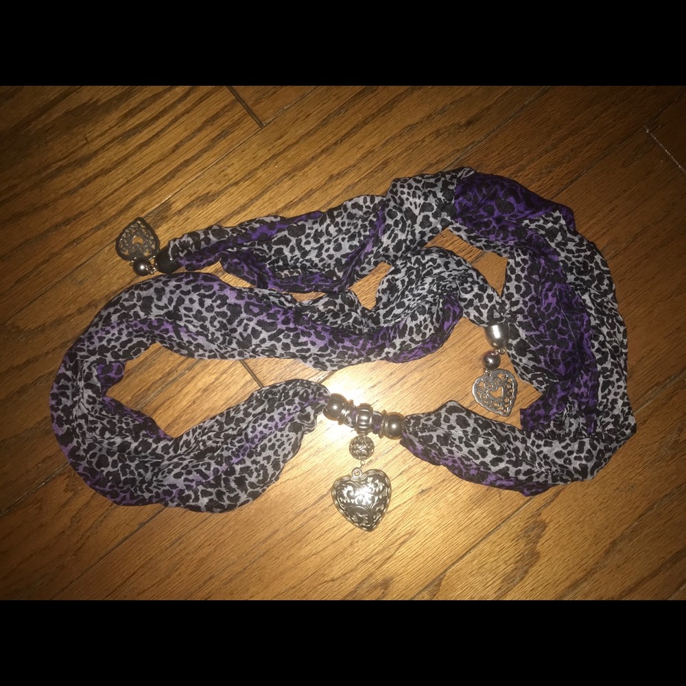 Scarf w silver accents brand new
